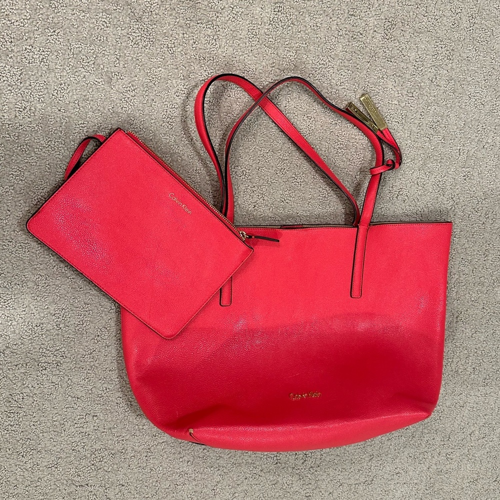Calvin Klein tote bag with matching wallet